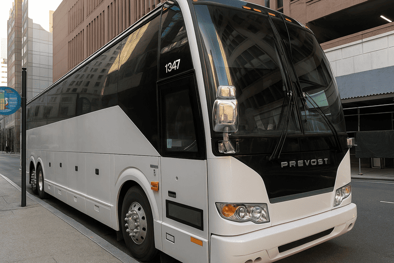 a Bend Minibus Company coach bus