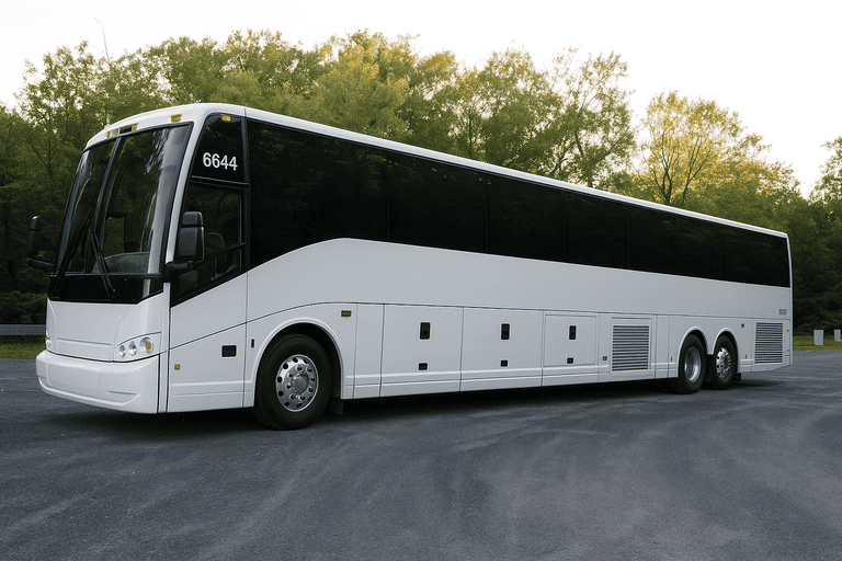 exterior of Bend Minibus Company coach bus