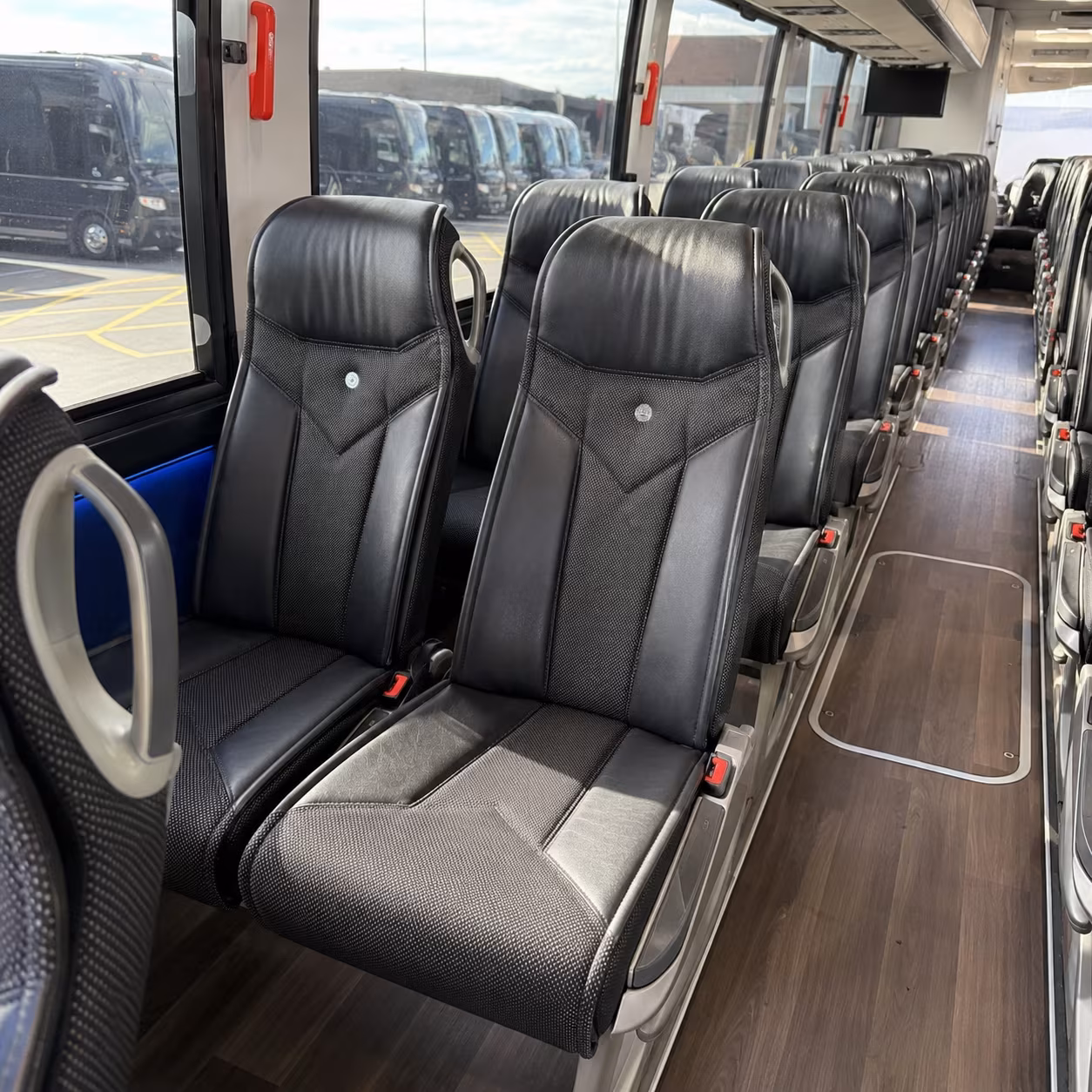 bend 40 passenger charter bus interior