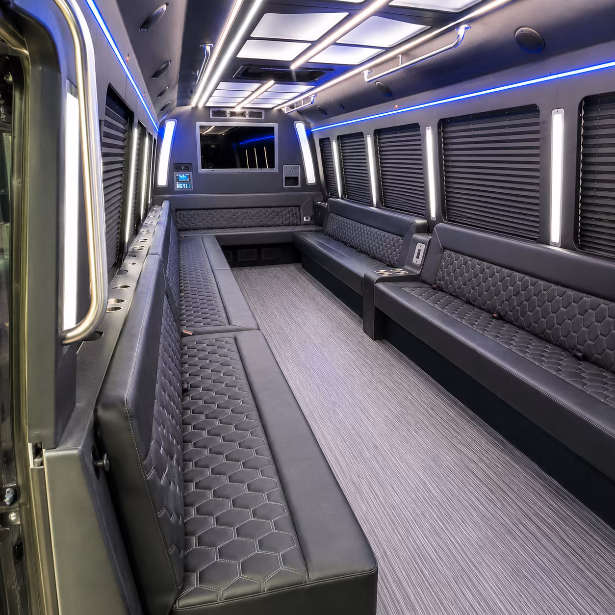 bend 40 passenger party bus interior