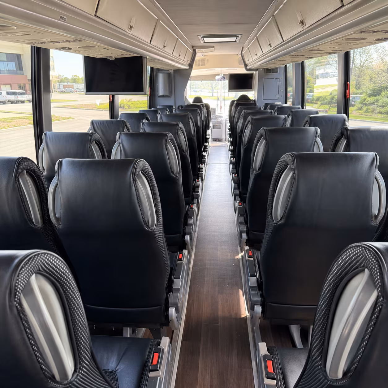 bend charter bus inside
