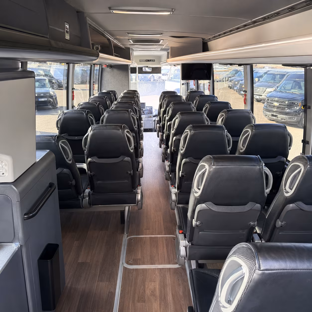bend sporting event transportation onboard seating
