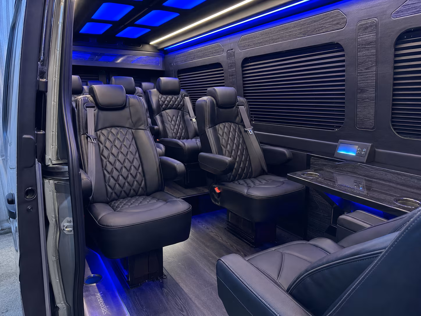 bend sprinter van with driver inside